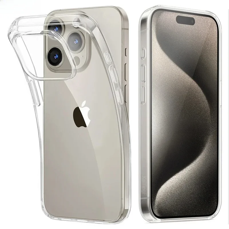 AliExpress - Luxe Transparante Case Voor iPhone 16 15 11 12 13 14 Pro Max Zachte TPU Siliconen Voor iPhone XR XS Max 8 Plus Achterkant Clear Case