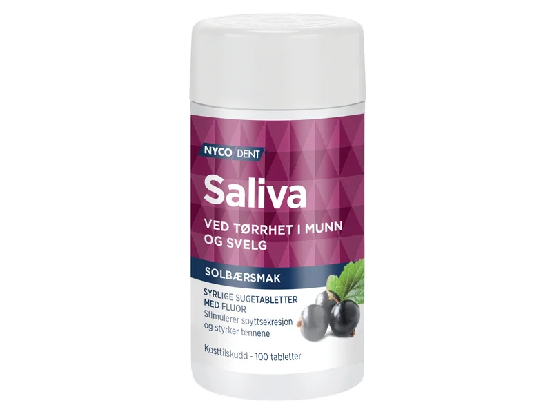 Nycodent Saliva m/solbær, 100 stk.