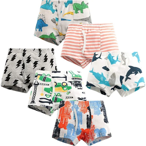 Adorel Boys Cotton Boxer Briefs Underwear 6-Pack Tech & Nature[JUN] 7-8 Years Tech & Nature
