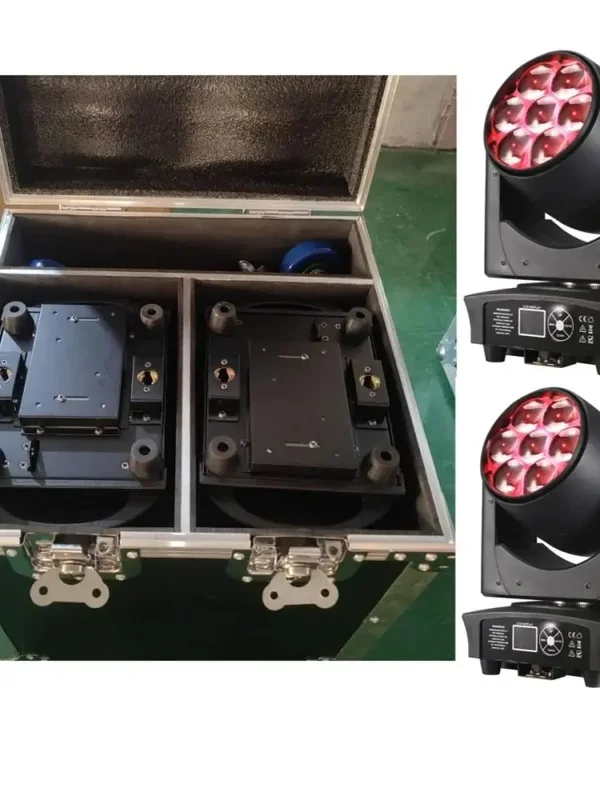 AliExpress - Flightcase + 2 Stück LED 7 x 40 W Mini Bee Eye Wash Zoomlicht DMX512 Moving Head Professionelles DJ-Bar-Party-Show-LED-Bühnenlicht