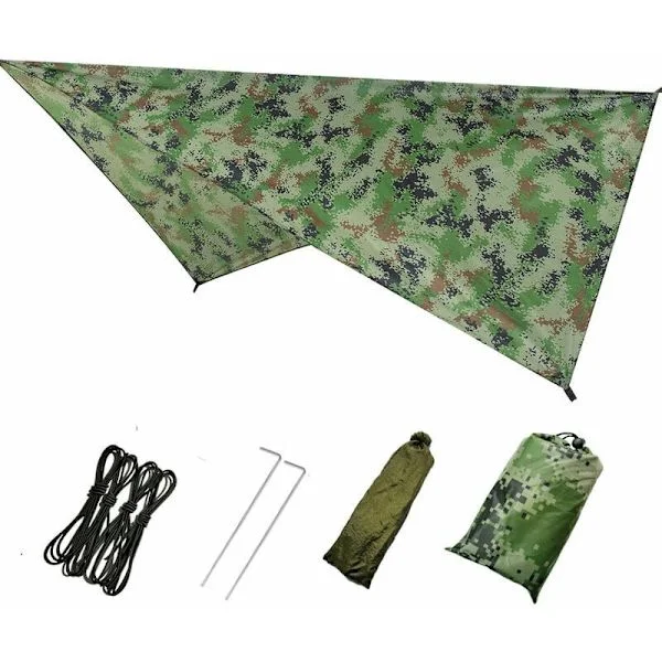 Camping Regn Tarp Regn Tarp Vandtæt Tarp Regn Flue Telt Klud w