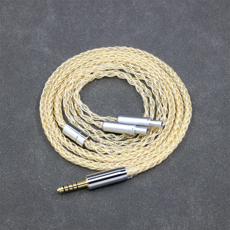 AliExpress - 7n Pure 99% Zilver 8 core Plated Gold 24 k Oortelefoonkabel Voor Sennheiser HD800 HD800s HD820s HD820 Dharma D1000 Hoofdtelefoon 8419
