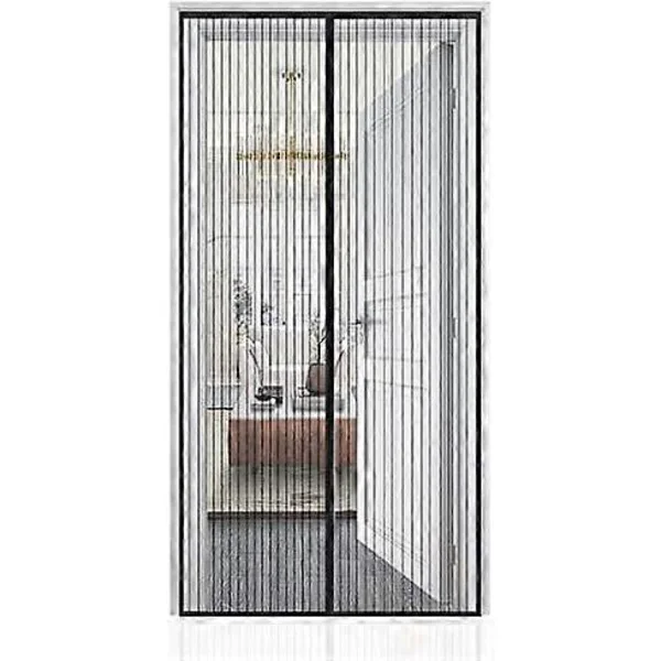 Magnetiskt myggnät för dörr, 80 x 200 cm myggnät för dörr, magnetisk myggnätsdörrgardin, anti-flug gardiner med magnetiska remsor automatisk stängning