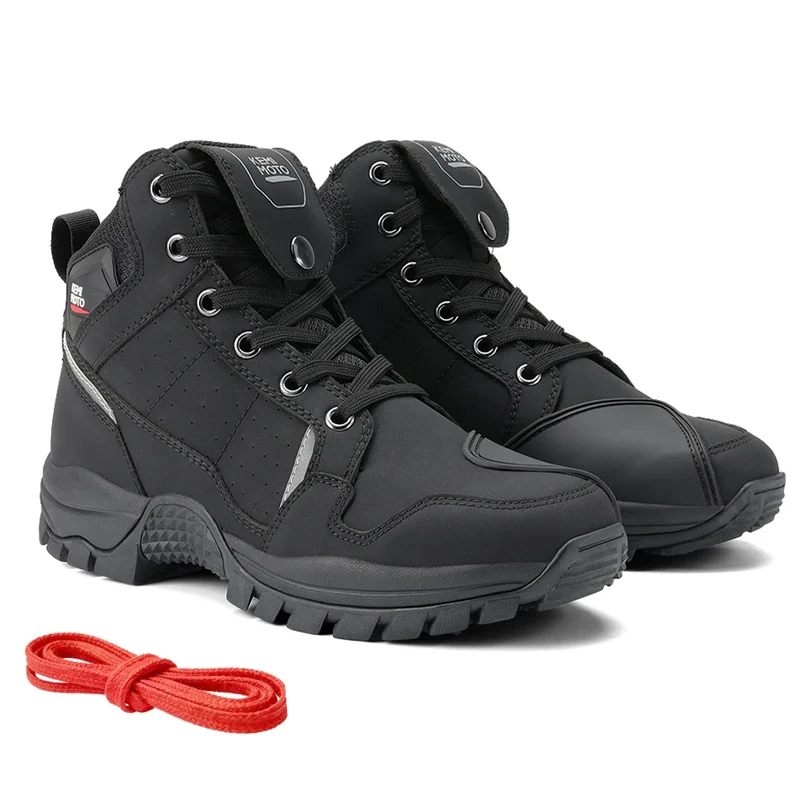 AliExpress - Wasserdichte Herren-Motorradschuhe mit Weichem, Bequemem Futter, Atmungsaktivem Knöchelschutz, Rutschfest für Camping und Outdoor-