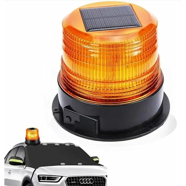 12V LED Varsellys Roterende Magnet Varsellys Blinkende for Bil Lastebil Trådløs Superlys (Solar/USB Varsellys)