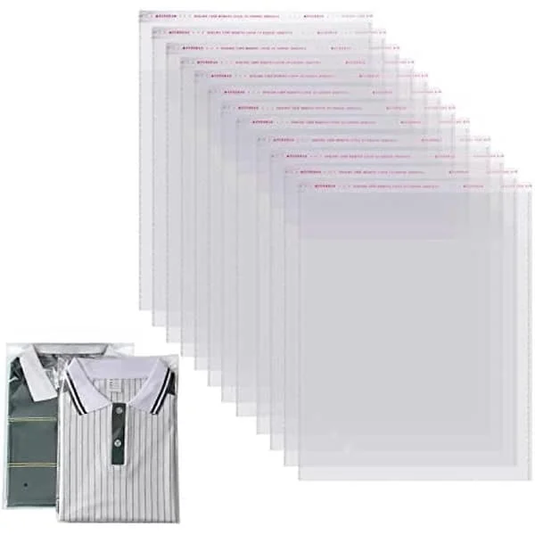 A4 Genomskinliga självhäftande påsar, 200 st 22x30cm Återförslutningsbara genomskinliga plastpåsar Förseglade påsar Cellofan Genomskinliga påsar för 