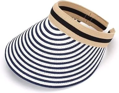 Dam Visir, Anti UV Visir Mössa, Visir Mössa, Bred Brätte Strandhatt,