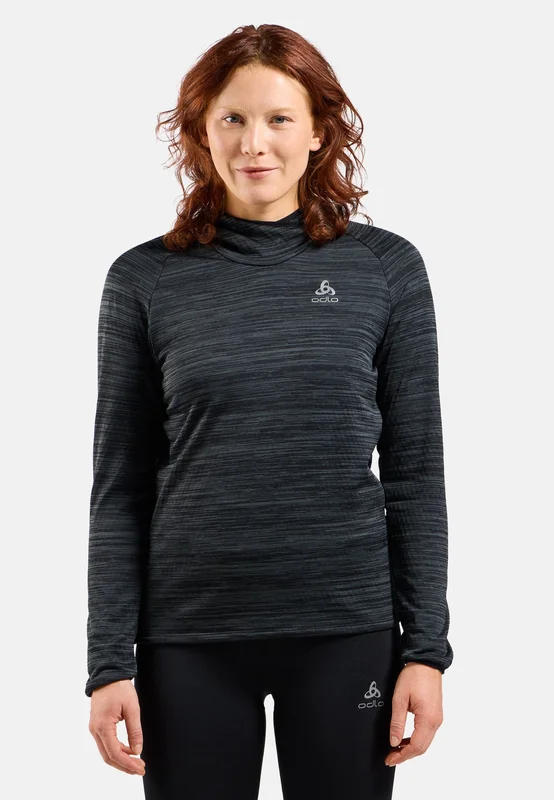 Odlo Essential Thermal Hardloop Hoodie voor dames, XS, zwart
