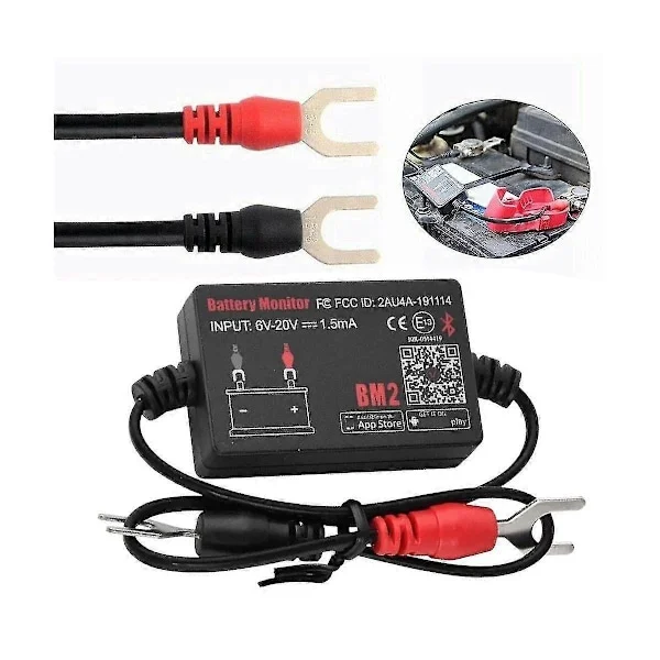 Bm2 Batterimonitor Tester 12v Batterimonitor Bluetooth 4.0 Bilbatteri Analysator Opladning Start Test Spændingstester