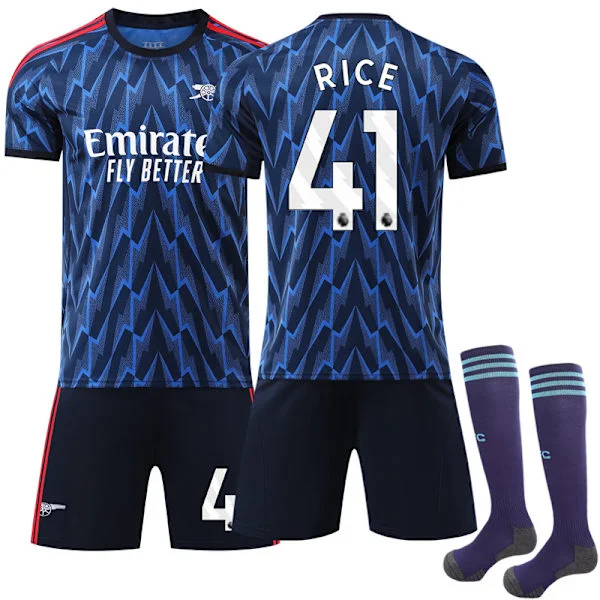 【YD】25-26 Arsenal bortedrakt med sokker for barn og voksne 41#RICE