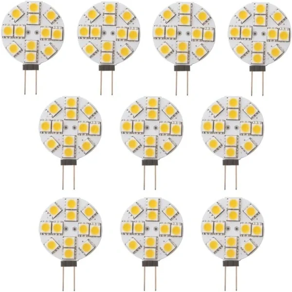 10x G4 LED-lampe Ikke-dimbar varmhvit 2700K 180° pære