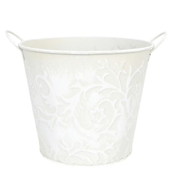 Jernplate Retro Vase Hjem Balkong Hageplanter Potte Dekorativ Blomsterbøtte
