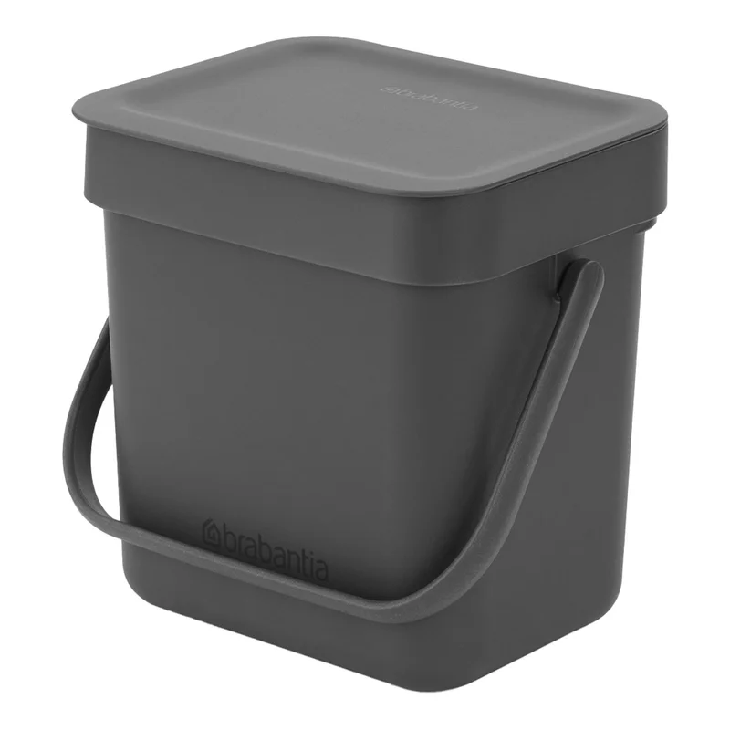 Brabantia Sort & Go avfallshink 3 liter, mörkergrå | Inredning > Pedalhinkar > Sophink | Bagaren och Kocken