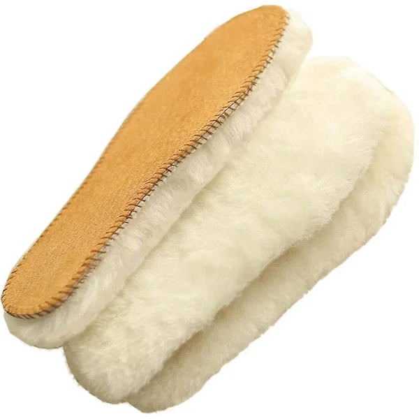 Fåreskinnsinnlegg Super Tykke Premium Skoinnlegg, Holdbare og Ekstra Fluffy Ullinnlegg Fåreskinns Skoinnlegg Erstatning Universal For Kvinner