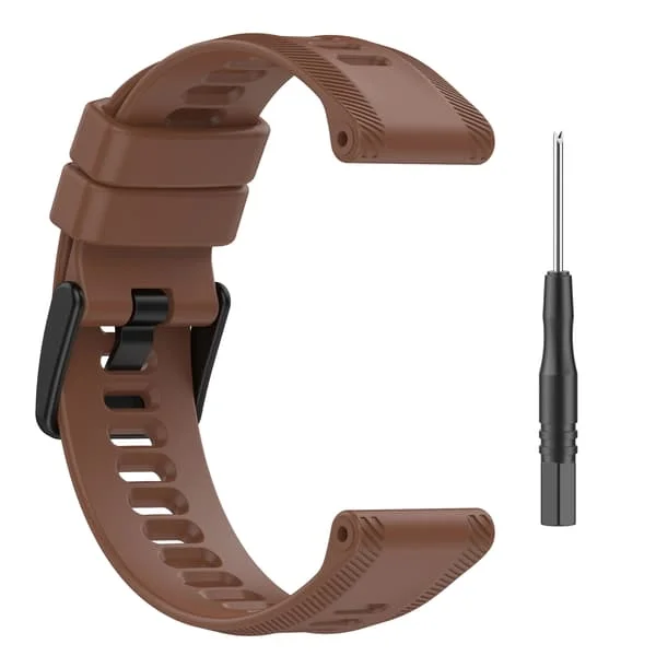 Silikonklockarmband för Garmin Forerunner 265/965 Brun Garmin Forerunner 265 / 965 Brun