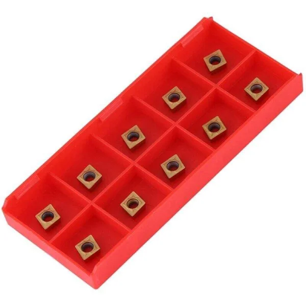 Jeffergarden 10-delars set med CNC roterande insatsblad, hårdmetallinsats CCMT060204-HM YBC251, svarv- och gängverktyg för stål för svarvar och M