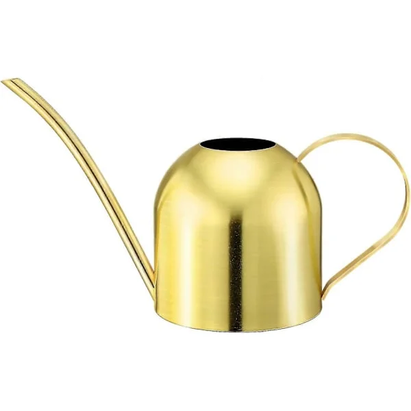 Yaju Stål Vattenkanna Lång Pip Vattenkanna Guld Vattenkanna Bonsai Vattenkanna För Inomhus Utomhus Växtvattning (guld) (1st