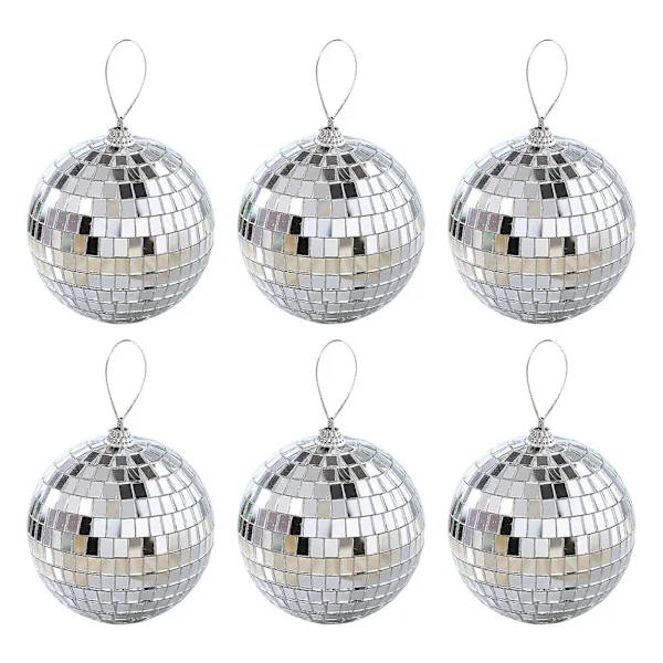 6/12 kpl Mini Discopallo Juhlakoristeet Hopea Mini Muovikoristeet Pienet Discopallot Hopea