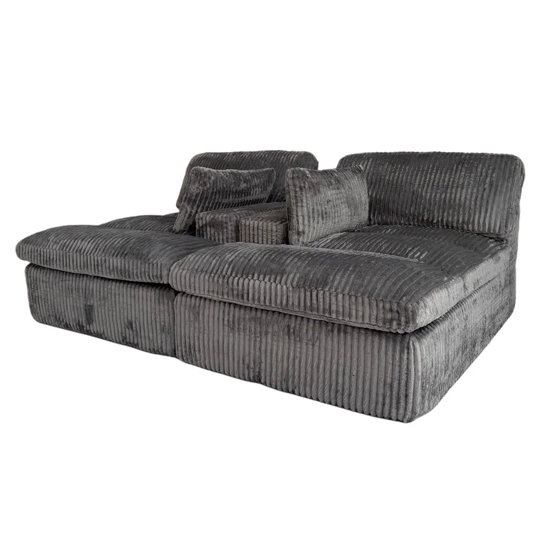 AliExpress - Graues Cord 2-in-1 Schlafsofa, Modernes Bettsofa Ohne Montagebedarf, Schlafcouch für Wohnzimmer, Gästezimmer