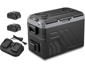 Freev Link CRX-CPBS32 + 2 x 20V System Battery 4Ah + 20V System Battery Charger Dual - Batteridriven kylbox med två batterier och laddare