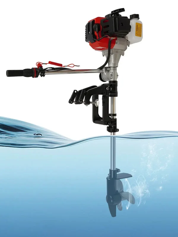 AliExpress - Moteur hors-bord 2 temps 2,3 HP 52cc, refroidissement par air forcé Shunyu 1 cylindre tout-en-un rapport d'huile 25:1 réservoir 1L