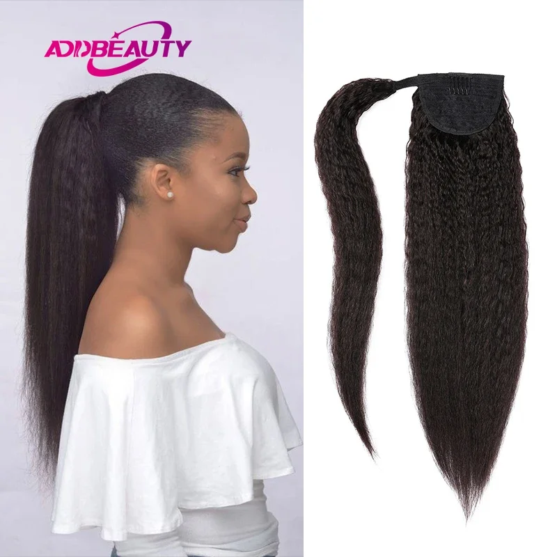 AliExpress - Yaki Straight Ponytail réinitialisation in Human Remy Hair Extension, Proximité Wstring Ponytail, Round Around Women, Human Hairpiece 