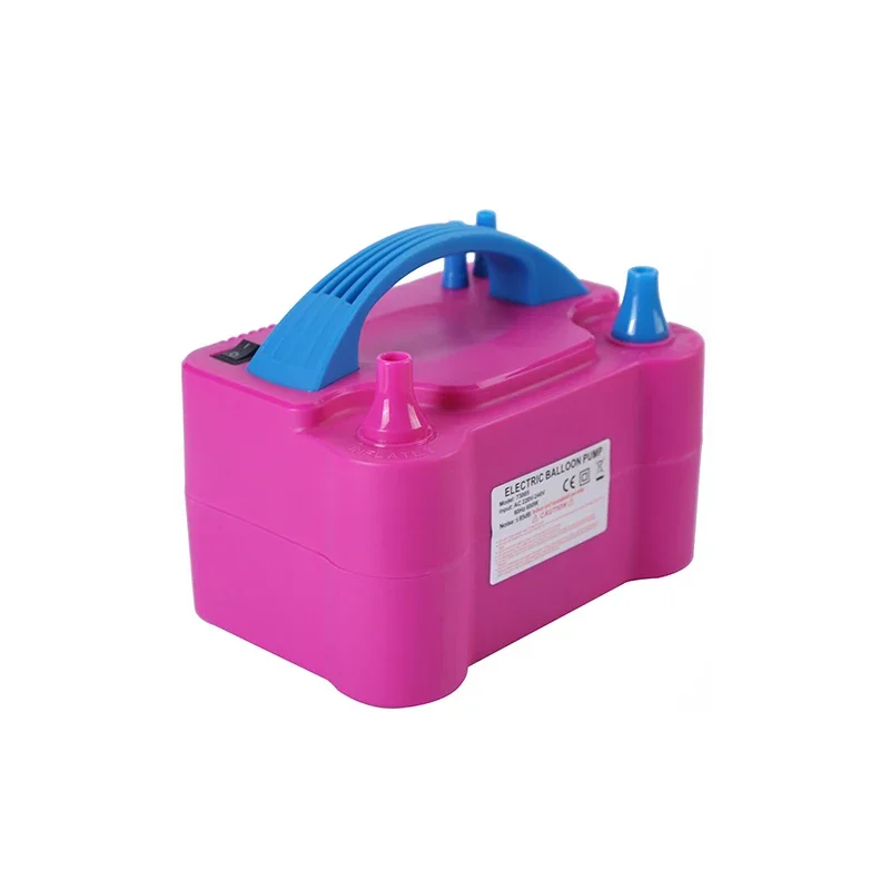 AliExpress - Tragbare elektrische Ballonpumpe mit zwei Düsen, 600W, Rosenrot - USB-betrieben, manuelle Bedienung für Party- und Eventdekorationen.