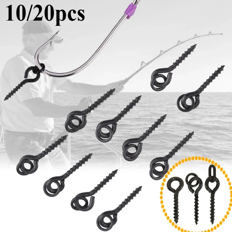 AliExpress - 10/20 pièces vis d'appât de carpe avec anneau pivotant appât de carpe pour carpe Ronnie plate-forme Zig Chod bouillettes vis Hiar plate-