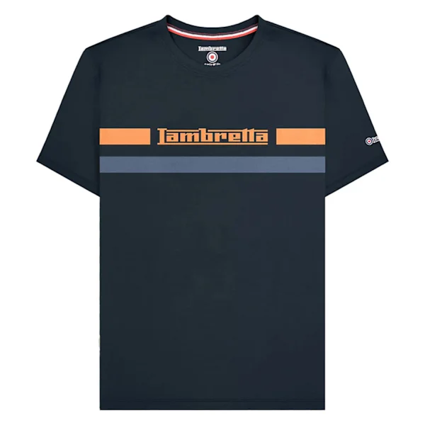 Lambretta T-shirt med bröstband för män 3XL Marinblå