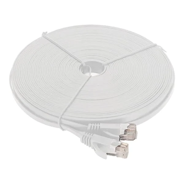 20 meter CAT6 Gigabit Ethernet-kabel 1000 Mbps RJ45-nettverkskabel for rutere, bærbare datamaskiner, hvit