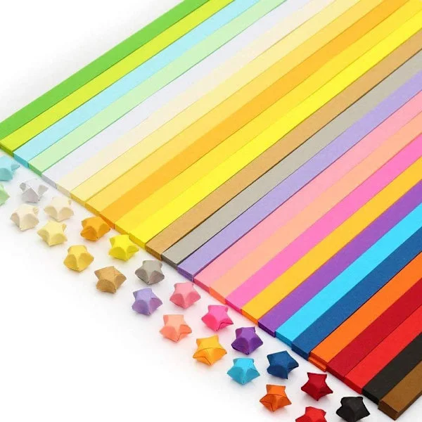 1030 ark Origami-stjärnor Papperspaket DIY-papper - 27 färger för DIY och dekoration Flerfärgad