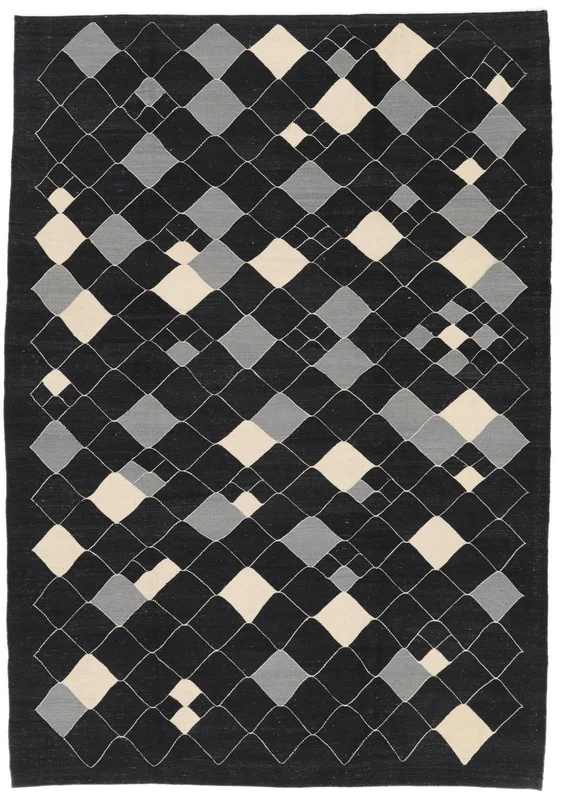 Kilim Modern Rug Modern Black/Dark Grey (Wool, )