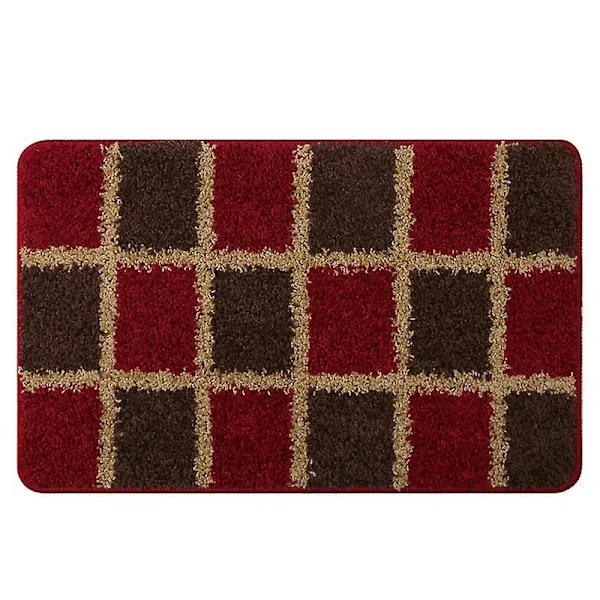 Baderomsmatte Sklisikker Absorberende Dusj Baderomsmatte Teppe No.b2 Rød 50x80cm