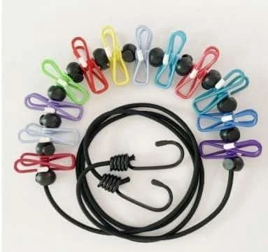 Portable Windproof Clothes Dryer for Outdoor Camping, Multifunctional Elastic Travel Clothesline