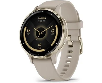 Garmin Venu 3S French Gray/Soft Gold AMOLED 41mm - Fyndvara - GPS-smartklocka med smarta hälso- och fitnessfunktioner