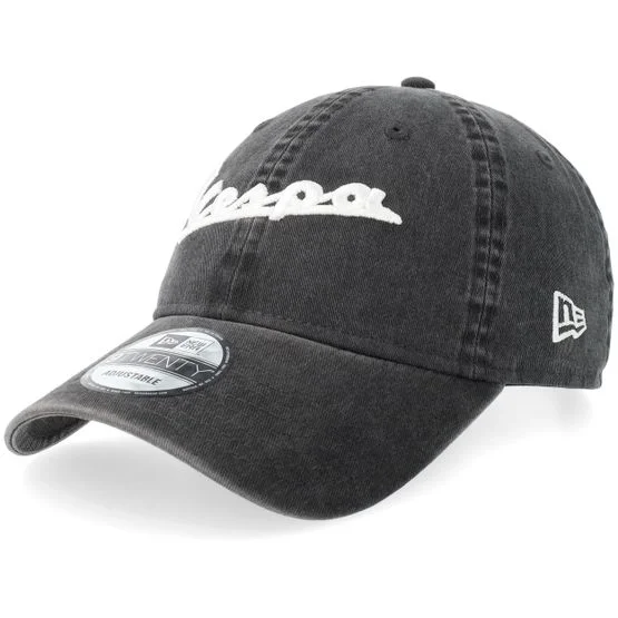 New Era - Motor Noir unconstructed Casquette - Vespa 9TWENTY Washed Black Dad Cap @ Hatstore