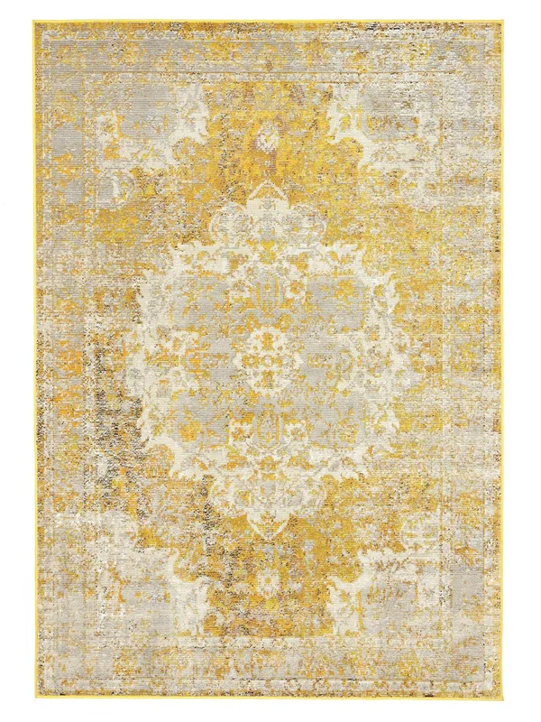 Vintage Medaljong Nadia Matta - Gul 160X230 Klassisk Stil