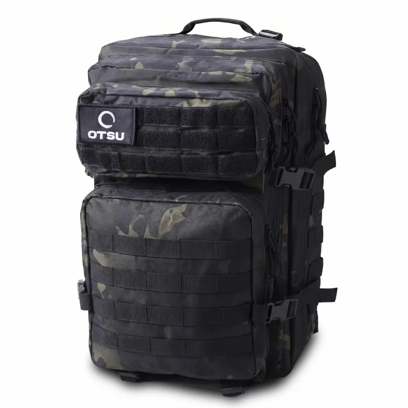 Expedition | Dark Camouflage 40L Tactical Backpack with Patch Panel for Men - Backpacks