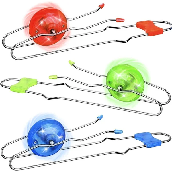 Retro Magic Rail Twirler 3 stk. lysende magnetisk gyrohjul, klassisk vintage trick yoyo sanselegetøj til børn, seje unikke nostalgi gaver sjov