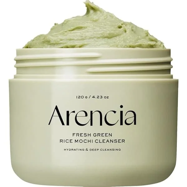 Arencia Rosehip Brightening Rice Mochi Ansiktsrengöring & Daglig Skrubb - Återfuktande, Exfolierande & Djuprengörande GRÖN