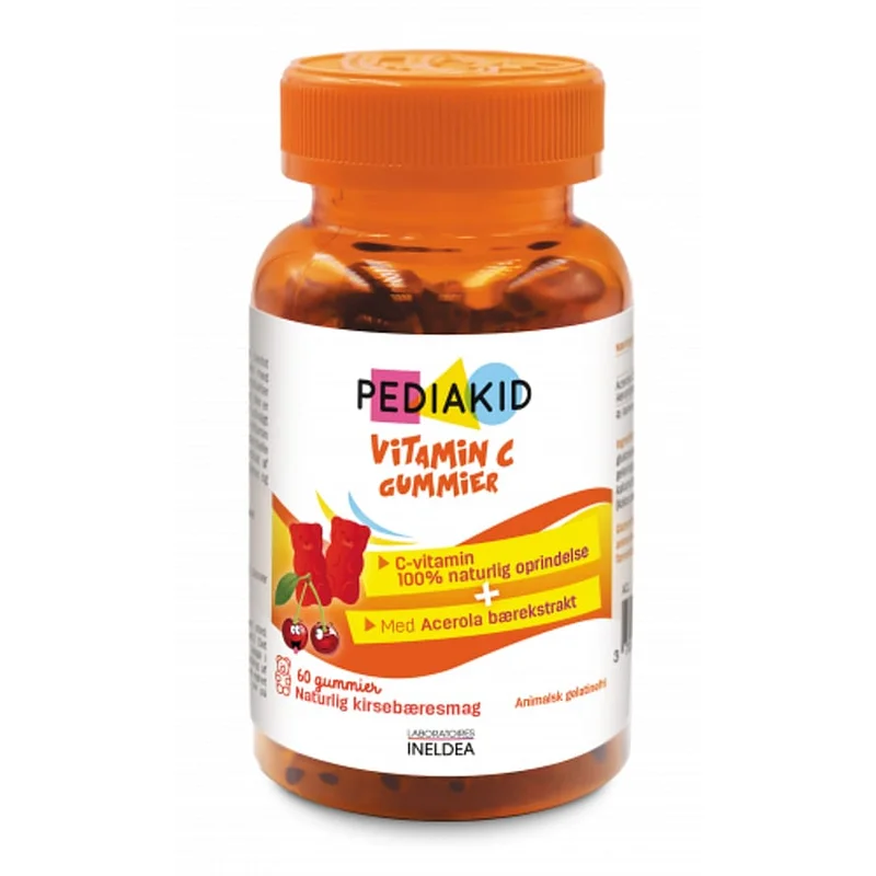 Pediakid Gummies Vitamin C Cherry 60 stk., Helse & Madvarer, Vitaminer, C-vitamin