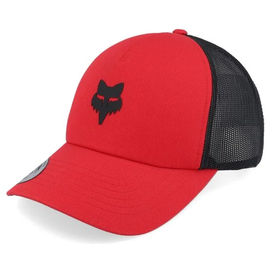Fox - Red trucker Czapka Z Daszkiem - Fox Head Hat Flame Red/Black Trucker @ Hatstore