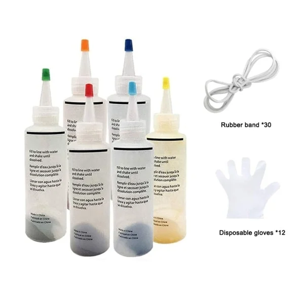 Tie Dye Kit 6/8/10 Färger Tie-Dye Kit Tyg Textilfärger Färgglatt Tie Dying Set DIY handgjorda projekt 6 färger