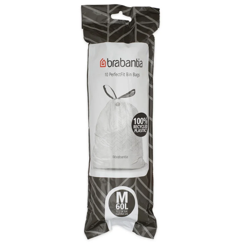 Brabantia PerfectFit avfallspåsar M 60 liter, 10-pack | Fler produkter > Städning & Diskning > Avfallspåsar | Bagaren och Kocken