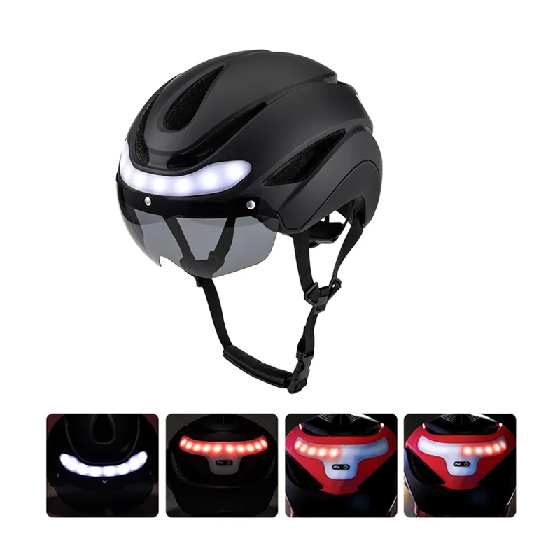AliExpress - Urban Electric Scooter Helm Fahrradhelme für Männer und Frauen, Nachtfahrten, Blinker, Sicherheits-Fahrradhelm mit Lichtern, Ciclismo