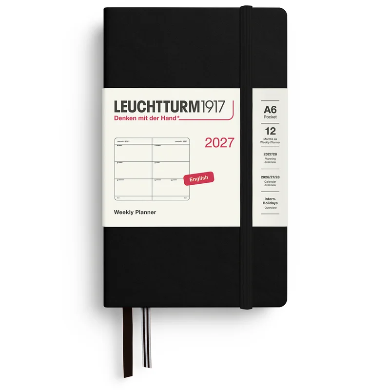 Planner Weekly Planner 2027 A6 Black