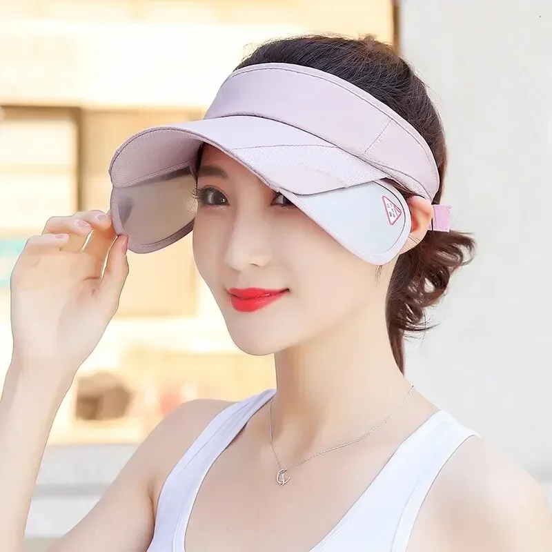 AliExpress - Nieuwe Zomer Outdoor Sport Casual Sport Lege Cap Heren Vissen Verbrede Uittrekbare Rand Zonnescherm Zonbescherming Hoed Dames