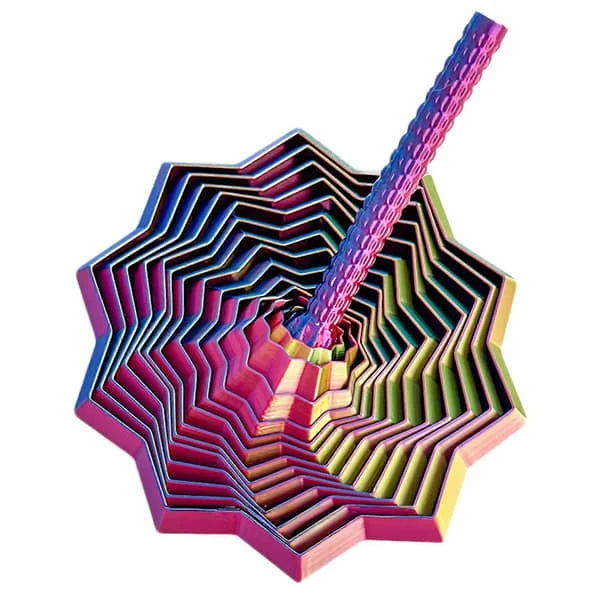 3D-printet Udvidbar Sensorisk Fidget Stjerne, Fraktal Heksagon Fidget Legetøj med Håndtag, Honeycomb Hvirvlende Spiral Design, Stress Relief Legetøj 