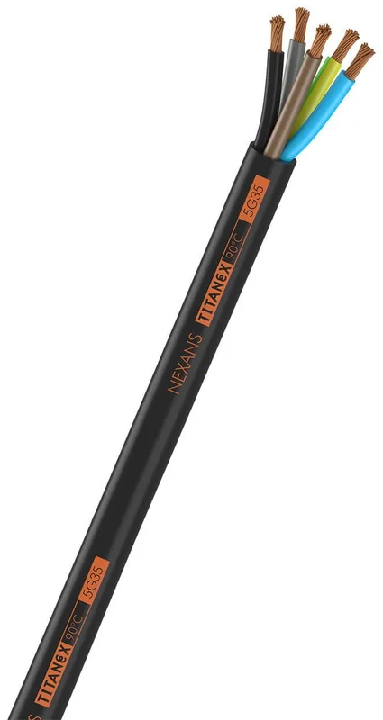 Nexans Titanex Liitäntäkaapeli H07RN-F, 450/750 V 3G1,5 mm², Liitäntätulpat & kaapelit