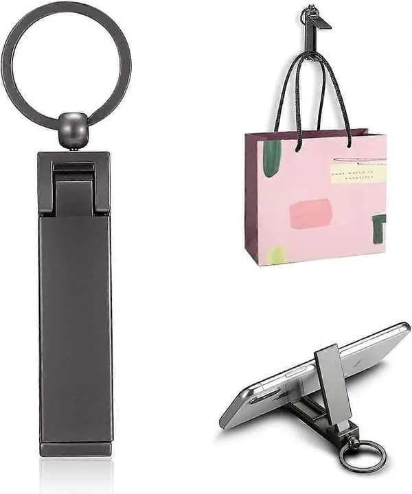 Veskholder for bord, svart, 7,4 * 1,8 * 1,1 cm, elegant sammenleggbar bordkrok, bordveskeholder, veskehenger for bord, for bord